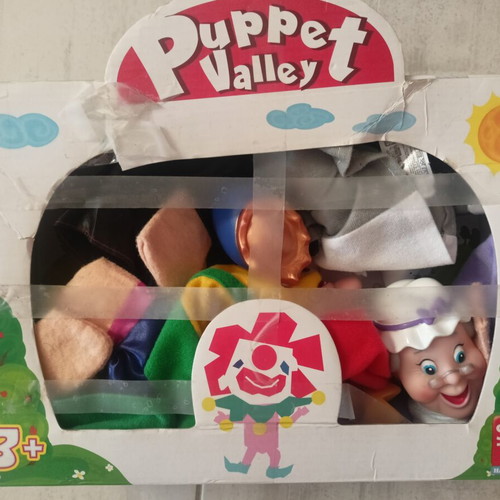Puppet theater dolls with Little Red Riding Hood and Snow White