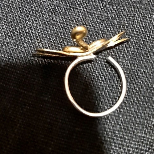Dragonfly ring UniqueJewerly silver 925 with copper, handmade
