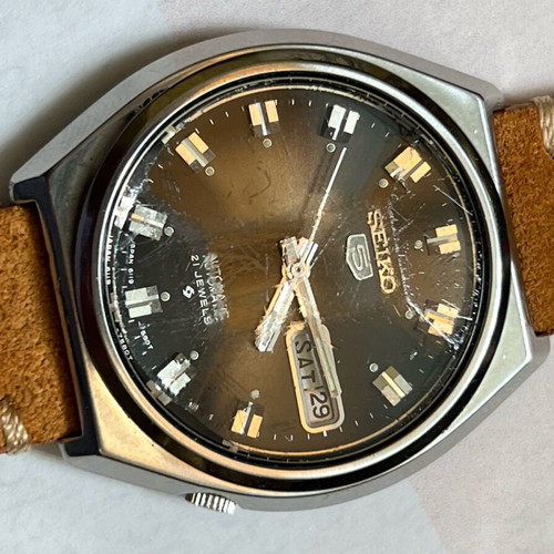 Vintage Seiko 5 wristwatch used, automatic, 1970s