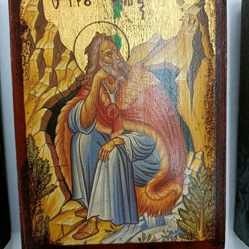 Εικόνες αγίων σε ξύλο, σετ 6 τεμαχίων, καινούργιες, 9x12,5 εκ.
