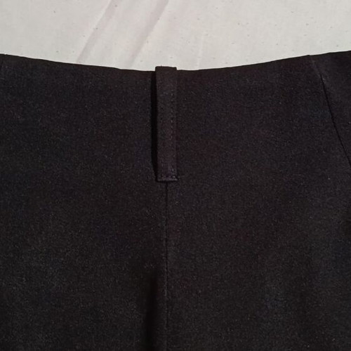 Gianni Rodini black flare pants with side slits and rhinestones