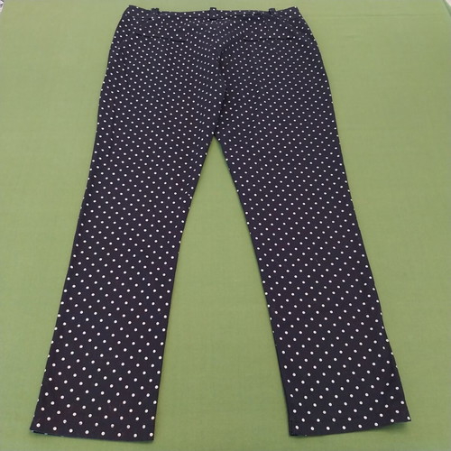 Polka Dot Cotton Pants Size S Like New Blue White