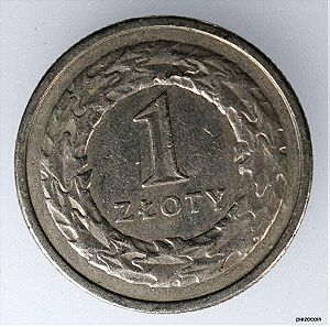 ΠΟΛΩΝΙΑΣ 1 ZLOTY 1991, 1 ZLOTY COIN Polska 1991