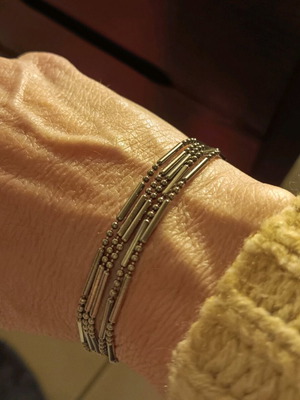 Silver bracelet used, 925 sterling silver, 18 cm length