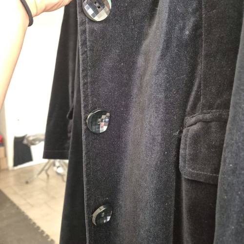 Zic Zac women's coat size M like new, black velvet and cotton