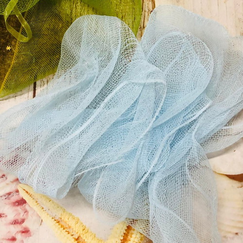 Decorative nets pack used, plastic, green and blue