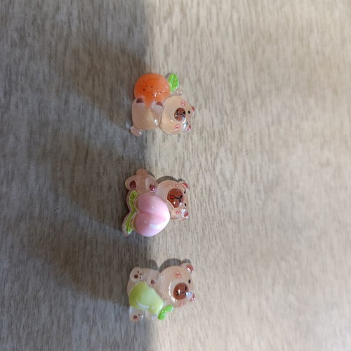 Capybara figures set of 3 like new, miniatures, glow in the dark