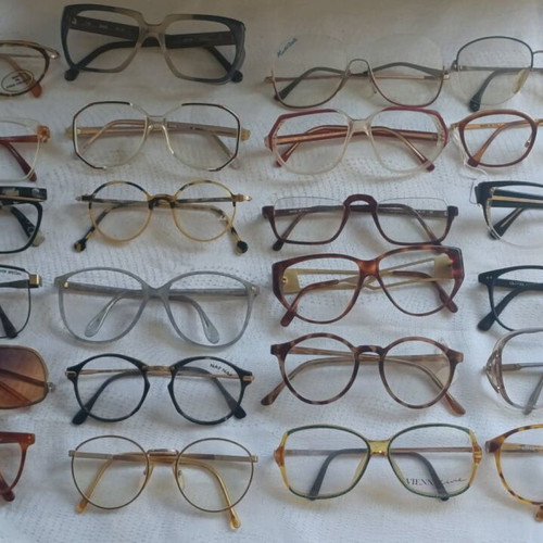 Hilton Used Eyeglass Frames Pack of 24 with Balenciaga, Zeiss, Lotus