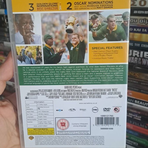 Invictus DVD like new, social biography historical with subtitles