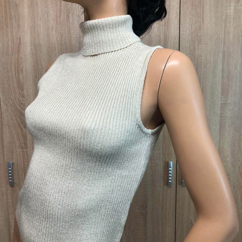 Blouse Made in Greece new, beige and gold