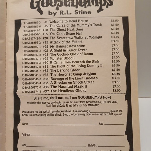 Goosebumps Let's Get Invisible! book by R.L. Stine 1993