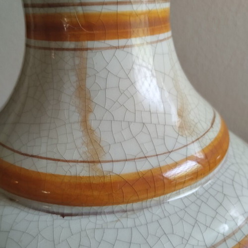 Vintage ceramic table lamp used, handmade Mediterranean style