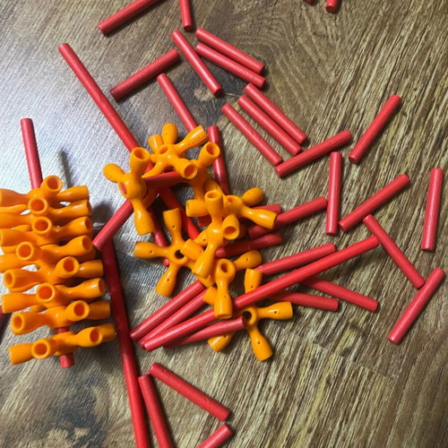 Educational construction toy with sticks like new