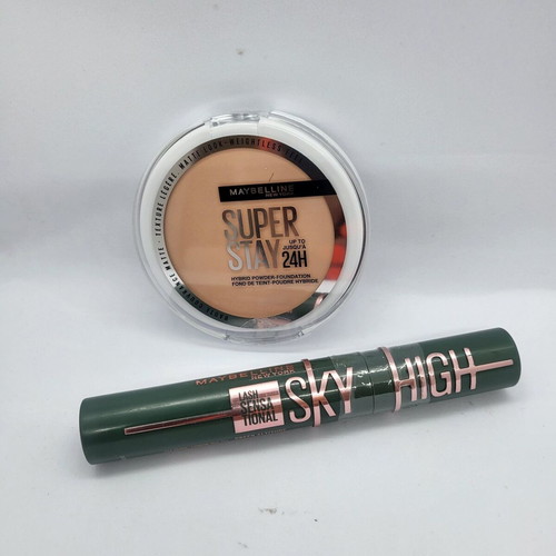 Maybelline Super Stay Powder 10 and Sky High Mascara Green Altitude new