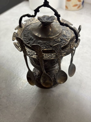 Antique decorative spoon holder used