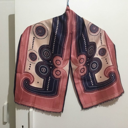 Scarf used long rectangular from Italy 1.20x0.28