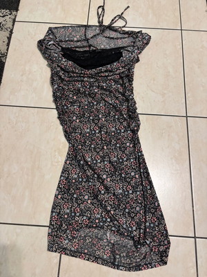 Junone mini dress size M like new, multicolor with lace