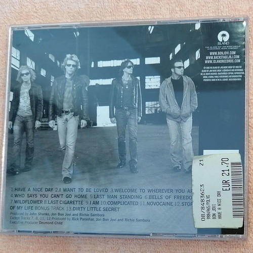 Bon Jovi Have a Nice Day CD like new, rock