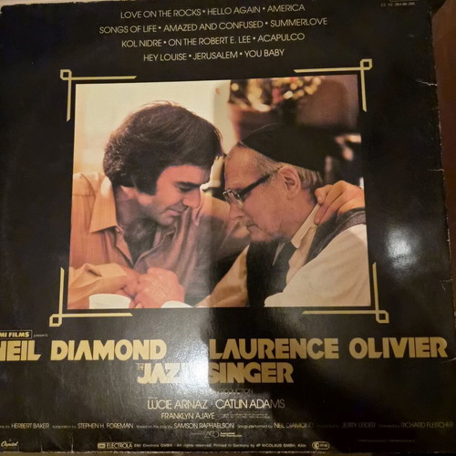 The Jazz Singer soundtrack by Neil Diamond used vinyl 1980