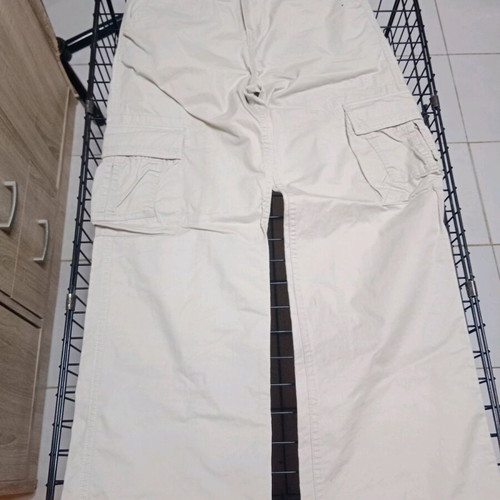 Cargo pants beige women's like new with metal zipper