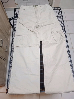 Cargo pants beige women's like new with metal zipper