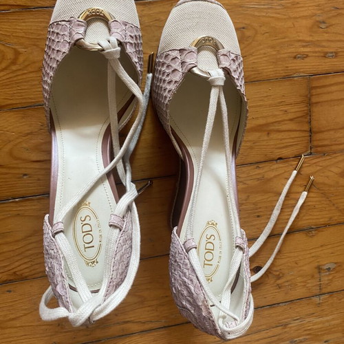 Tod's platform shoes size 40 new, beige and pink