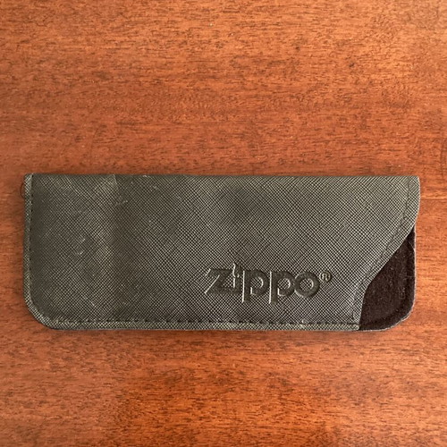Zippo black soft case for glasses like new, rubber with felt lining