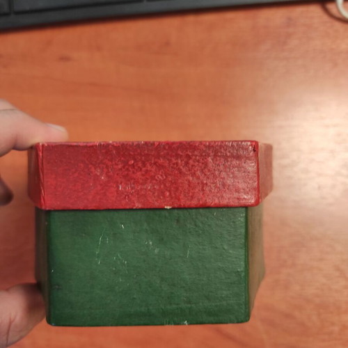 Christmas storage box handmade with embossed designs like new