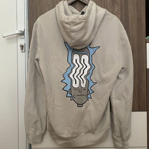 Rick and Morty hoodie H&M beige size S like new