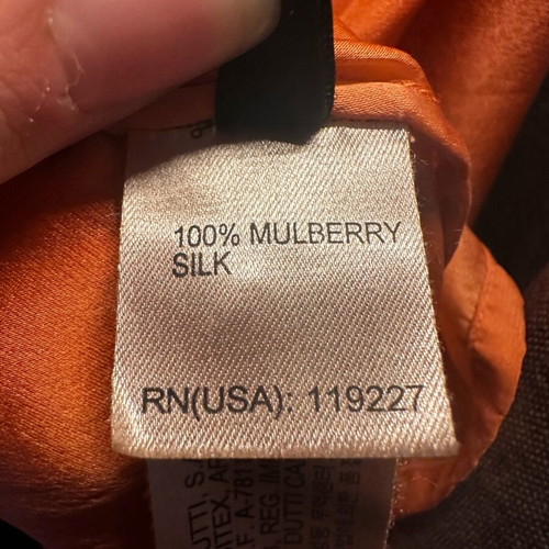 Massimo Dutti top 100% mulberry silk used, peach color, size M