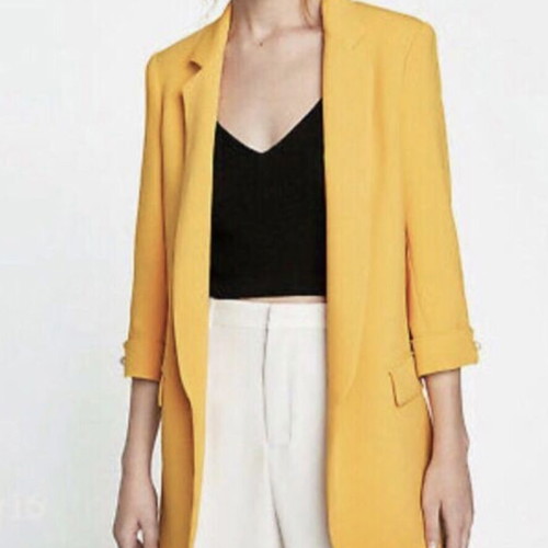 Zara classic summer jacket yellow new
