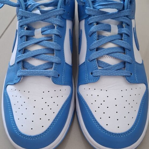 Nike Dunk Low Retro sneakers, blue and white, size 46