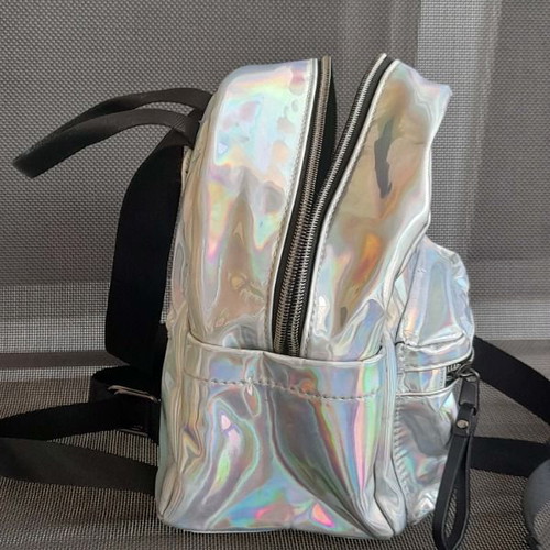 Children's silver iridescent backpack like new