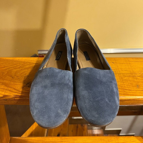 Ecco women's ballerina shoes like new, blue, genuine leather
