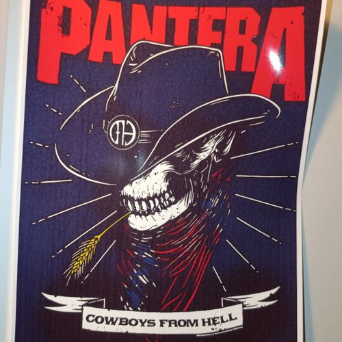 Pantera Cowboys From Hell A4 poster