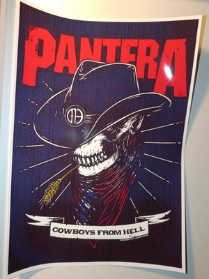 Pantera Cowboys From Hell A4 poster