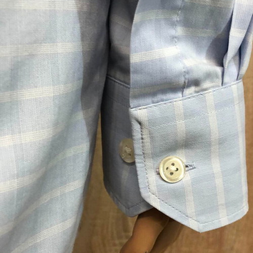 Barisal shirt new, size L/XL, white and blue cotton