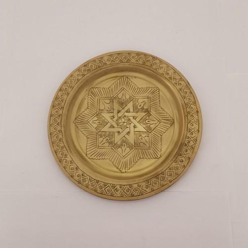 Marrakech 27-7-92 brass plate used, engraved collectible