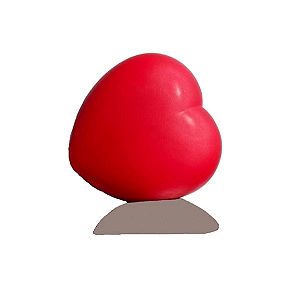 Φωτιστικό επιτραπέζιο γυάλινη κόκκινη καρδιά όρθια 22cm