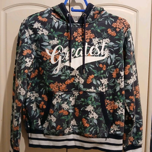 Athletic sweatshirt with floral print, like new, size XS/S