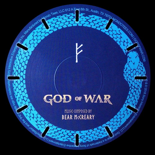 Wall Clock Vinyl Record 30cm color: black God of war Ragnarok
