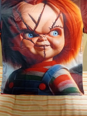 T-shirt Chucky and Freddy Crocker XL καινούργιο, πολύχρωμο, αντιιδρωτικό ύφασμα