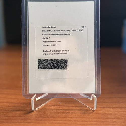 25-26 Panini EuroLeague Origins Kendrick Nunn Auto Gold /10 Panathinaikos