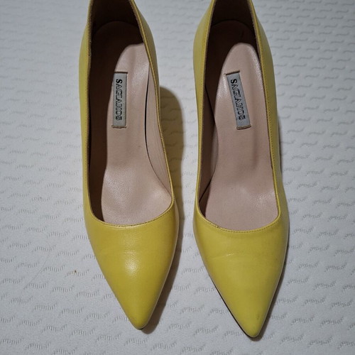 Leather yellow pumps size 37 new