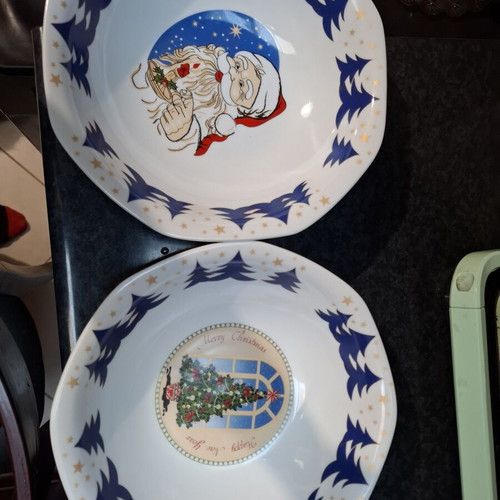 Salad bowls, set of 2, Christmas design
