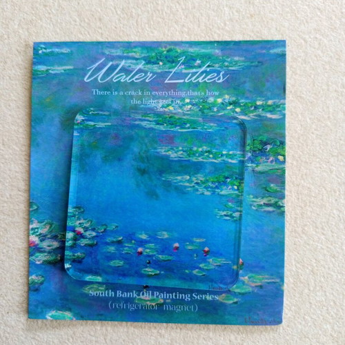 Claude Monet Waterlilies Refrigerator Magnet new 6x6cm