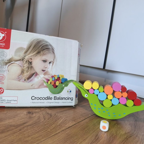 Wooden Crocodile Balancing Game, 20 pieces, age 3+