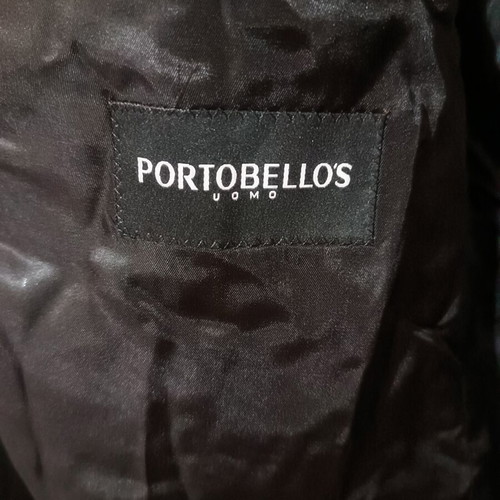 Portobello's men's suit size 54 used, black with subtle stripes