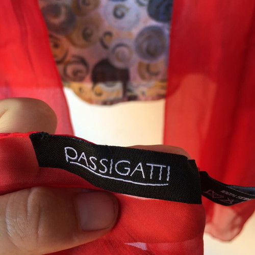 Giorgio Passigatti 100% Silk Big Red Scarf Like New