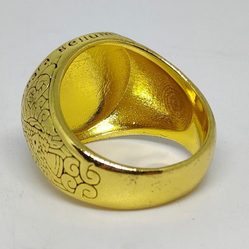 Monarch Men's Ring 18K gold plated, like new
